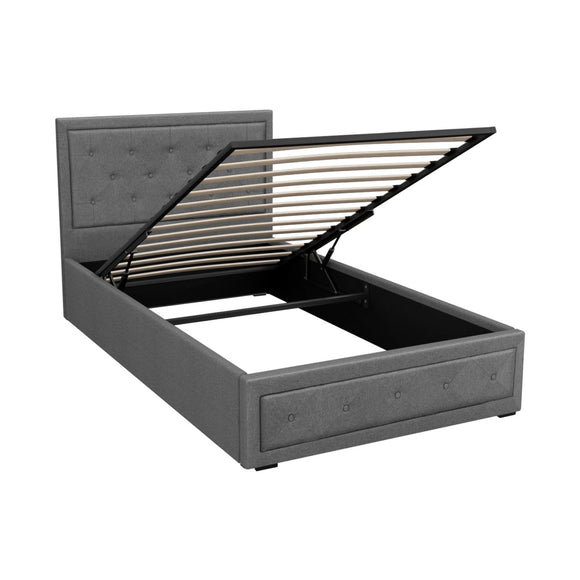 Artiss Bed Frame King Single Size Gas Lift Mattress Base with Storage Fabric - RnR Galore
