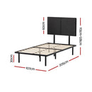 Artiss Bed Frame King Single Size Metal Frame NOR - RnR Galore