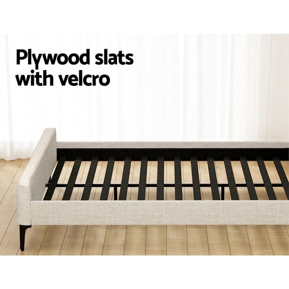 Artiss Bed Frame King Size Beige AMMY - RnR Galore