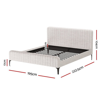 Artiss Bed Frame King Size Beige AMMY - RnR Galore