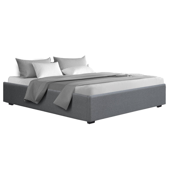 Artiss Bed Frame King Size Gas Lift Base Grey TOKI - RnR Galore