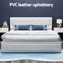 Artiss Bed Frame King Size Gas Lift White TIYO - RnR Galore
