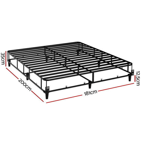 Artiss Bed Frame King Size Metal Grey MASON - RnR Galore