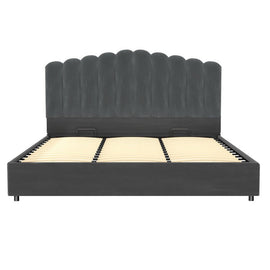 Artiss Bed Frame King Size Velvet Grey FION - RnR Galore