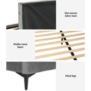 Artiss Bed Frame King Size Velvet Grey LOTT - RnR Galore