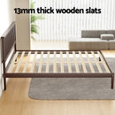 Artiss Bed Frame King Size Wooden Base Mattress Platform Timber Walnut VISE - RnR Galore