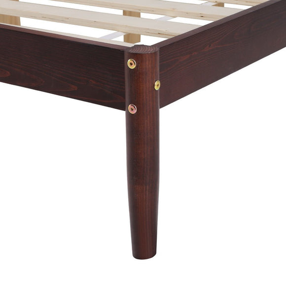 Artiss Bed Frame King Size Wooden Base Mattress Platform Timber Walnut VISE - RnR Galore