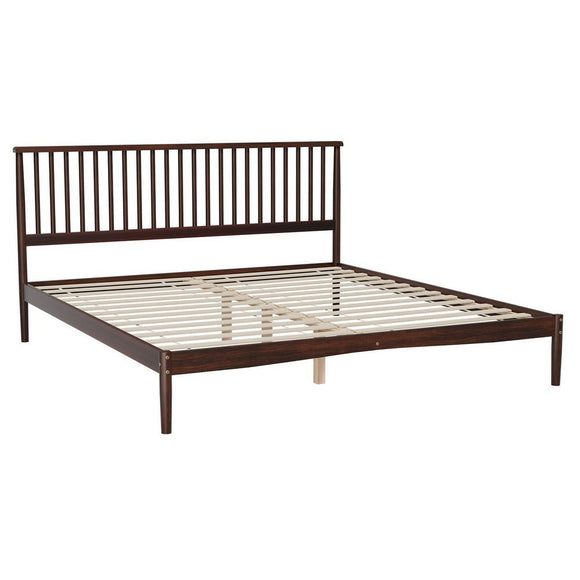 Artiss Bed Frame King Size Wooden Base Mattress Platform Timber Walnut VISE - RnR Galore