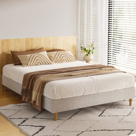 Artiss Bed Frame Queen Size Beige ZORA - RnR Galore