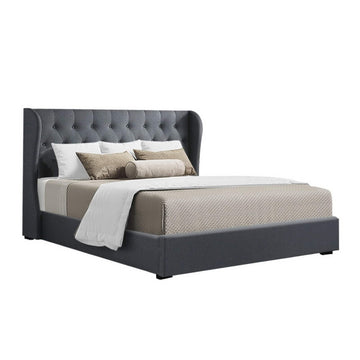 Artiss Bed Frame Queen Size Gas Lift Charcoal ISSA - RnR Galore