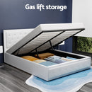Artiss Bed Frame Queen Size Gas Lift White TIYO - RnR Galore