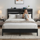 Artiss Bed Frame Queen Size LED Metal Bed Base with Charging Station - RnR Galore