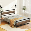 Artiss Bed Frame Queen Size Metal Base Mattress Platform Foundation Black DREW - RnR Galore