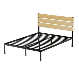 Artiss Bed Frame Queen Size Metal Base Mattress Platform Foundation Black PAULA - RnR Galore