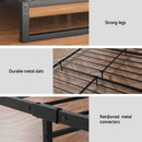Artiss Bed Frame Queen Size Metal Frame DANE with Mattress - RnR Galore