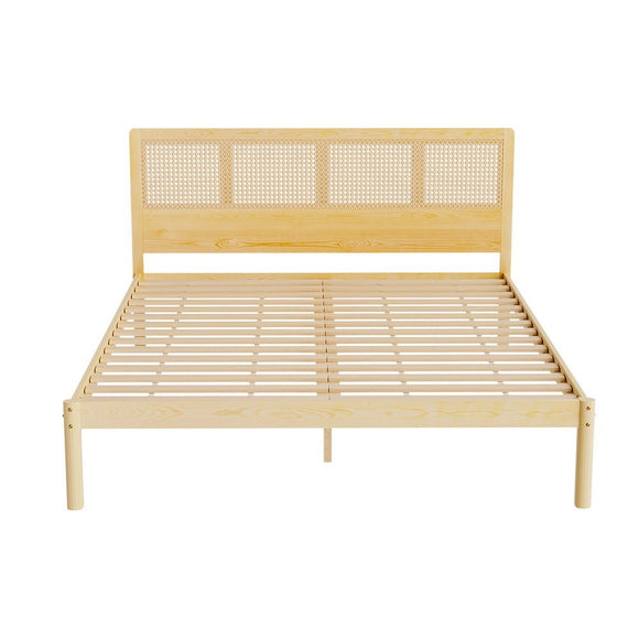 Artiss Bed Frame Queen Size Rattan Wooden RITA - RnR Galore