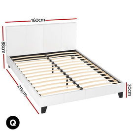 Artiss Bed Frame Queen Size White NEO - RnR Galore