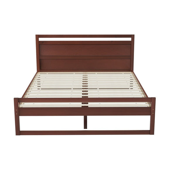 Artiss Bed Frame Queen Size Wooden Walnut WITTON - RnR Galore