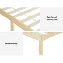 Artiss Bed Frame Single Size Wooden Base Mattress Platform Timber Pine BRUNO - RnR Galore