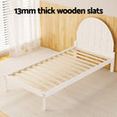 Artiss Bed Frame Single Size Wooden White DALY - RnR Galore