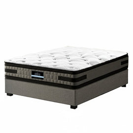 Artiss Bed Frame with 36cm Giselle Mattress Set King Single Gas Lift Base Grey - RnR Galore
