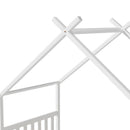Artiss Bed Frame Wooden Base Kids Single Timber House Beds White - RnR Galore