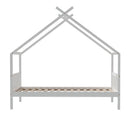 Artiss Bed Frame Wooden Base Kids Single Timber House Beds White - RnR Galore