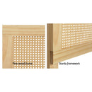 Artiss Bed Head Headboard Queen Rattan - RIBO Pine - RnR Galore