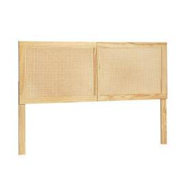 Artiss Bed Head Headboard Queen Rattan - RIBO Pine - RnR Galore