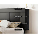 Artiss Bed Head Headboard Queen with Shelves - CABI Black - RnR Galore