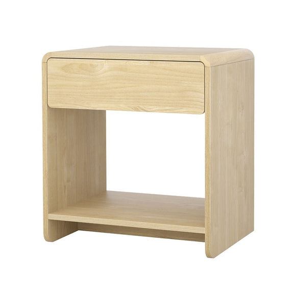 Artiss Bedside Table Drawer Open Shelf Pine - RnR Galore