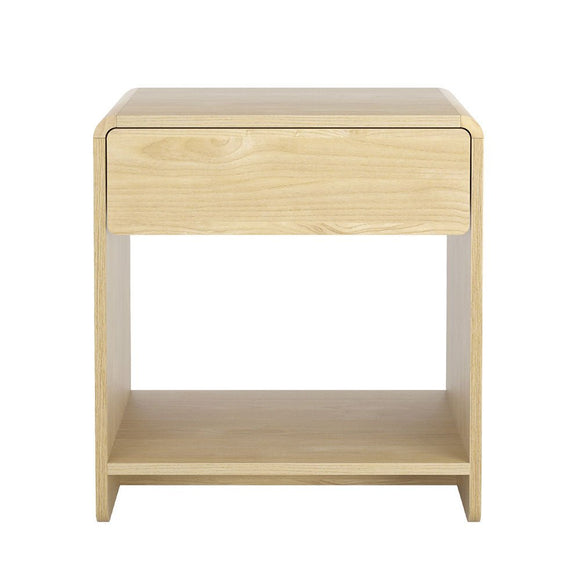 Artiss Bedside Table Drawer Open Shelf Pine - RnR Galore