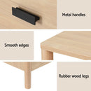 Artiss Bedside Table Nightstand 2 Drawers - Pine - RnR Galore