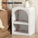 Artiss Bedside Table Shelves Side End Table Storage Nightstand White ARCHED - RnR Galore