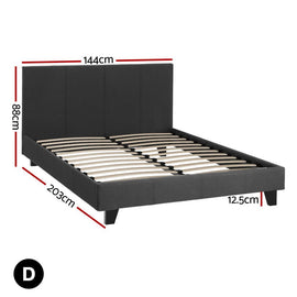 Artiss BedStory Double Bed Frame Mattress Set Platform Upholstered Hybrid Pocket Coil - RnR Galore