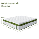 Artiss BedStory King Bed Frame with Mattress Set Platform Base Pocket Coil Linen Upholstered - RnR Galore
