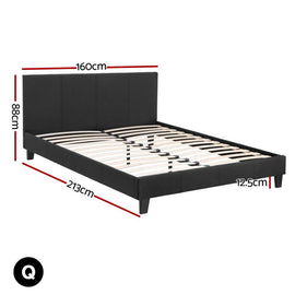Artiss BedStory Queen Bed Frame Mattress Set Platform Upholstered Hybrid Pocket Coil - RnR Galore