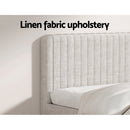 Artiss BedStory Queen Bed Frame with Mattress Set Platform Base Pocket Coil Linen Upholstered - RnR Galore