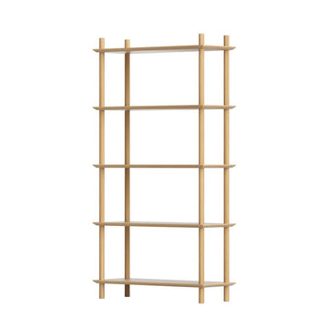 Artiss Bookshelf 5 Tiers Bookcase Display Shelves Wooden Storage Stand Rack Pine - RnR Galore