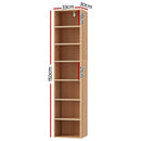 Artiss Bookshelf 7 Tiers MILO Pine - RnR Galore