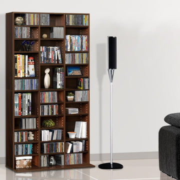 Artiss Bookshelf CD Storage Rack - BERT Walnut - RnR Galore