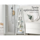 Artiss Bookshelf Corner Shelf 5 Tiers - CANE White - RnR Galore
