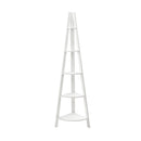 Artiss Bookshelf Corner Shelf 5 Tiers - CANE White - RnR Galore