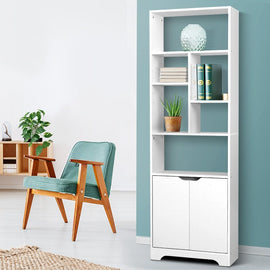 Artiss Bookshelf with Cabinet - GINA White - RnR Galore