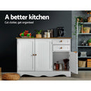 Artiss Buffet Sideboard 3 Doors - BERNE White - RnR Galore