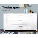 Artiss Buffet Sideboard High Gloss - White - RnR Galore