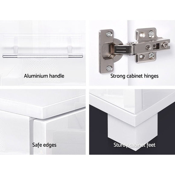 Artiss Buffet Sideboard High Gloss - White - RnR Galore