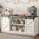 Artiss Buffet Sideboard Storage Cabinet Kitchen Cupboard Sliding Doors White - RnR Galore