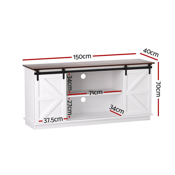 Artiss Buffet Sideboard Storage Cabinet Kitchen Cupboard Sliding Doors White - RnR Galore