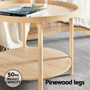 Artiss Coffee Table Side Table Round 70CM - RnR Galore